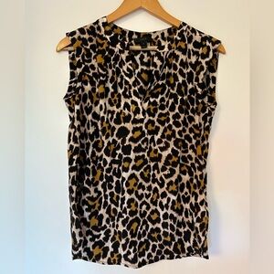 J. Crew Silk Top • Leopard Print • Size 0